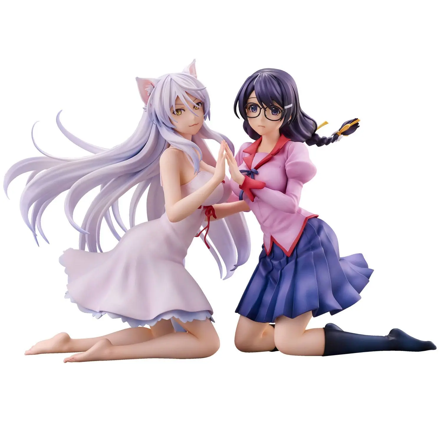 Nekomonogatari Monogatari Series PVC Sochy Tsubasa Hanekawa Set (re-run) 19 cm fotografii produktu