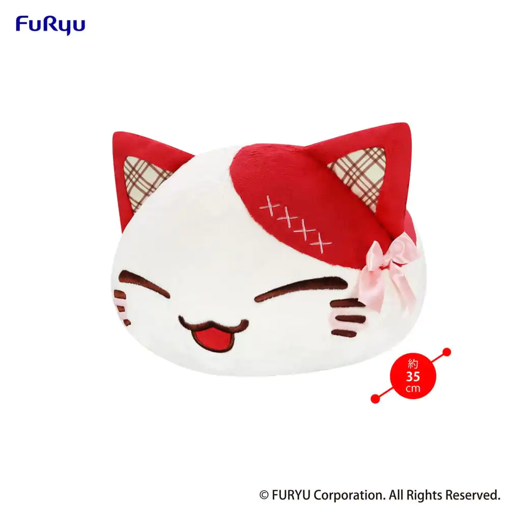 Nemuneko Cat Sladká velká plyšová figurka červená 35 cm fotografii produktu