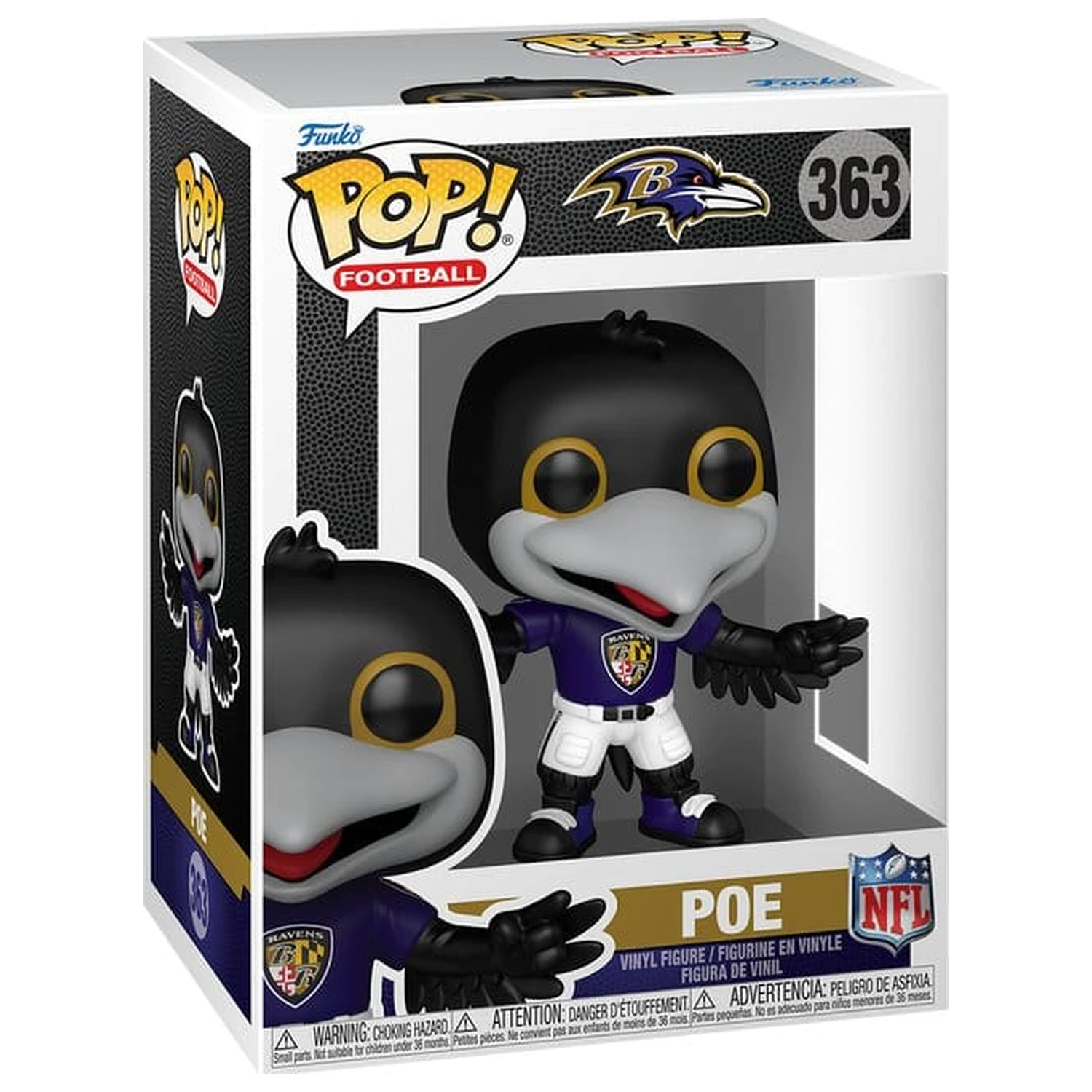 NFL Funko POP! Vinylová figurka Maskotů: Ravens- Poe 9 cm fotografii produktu