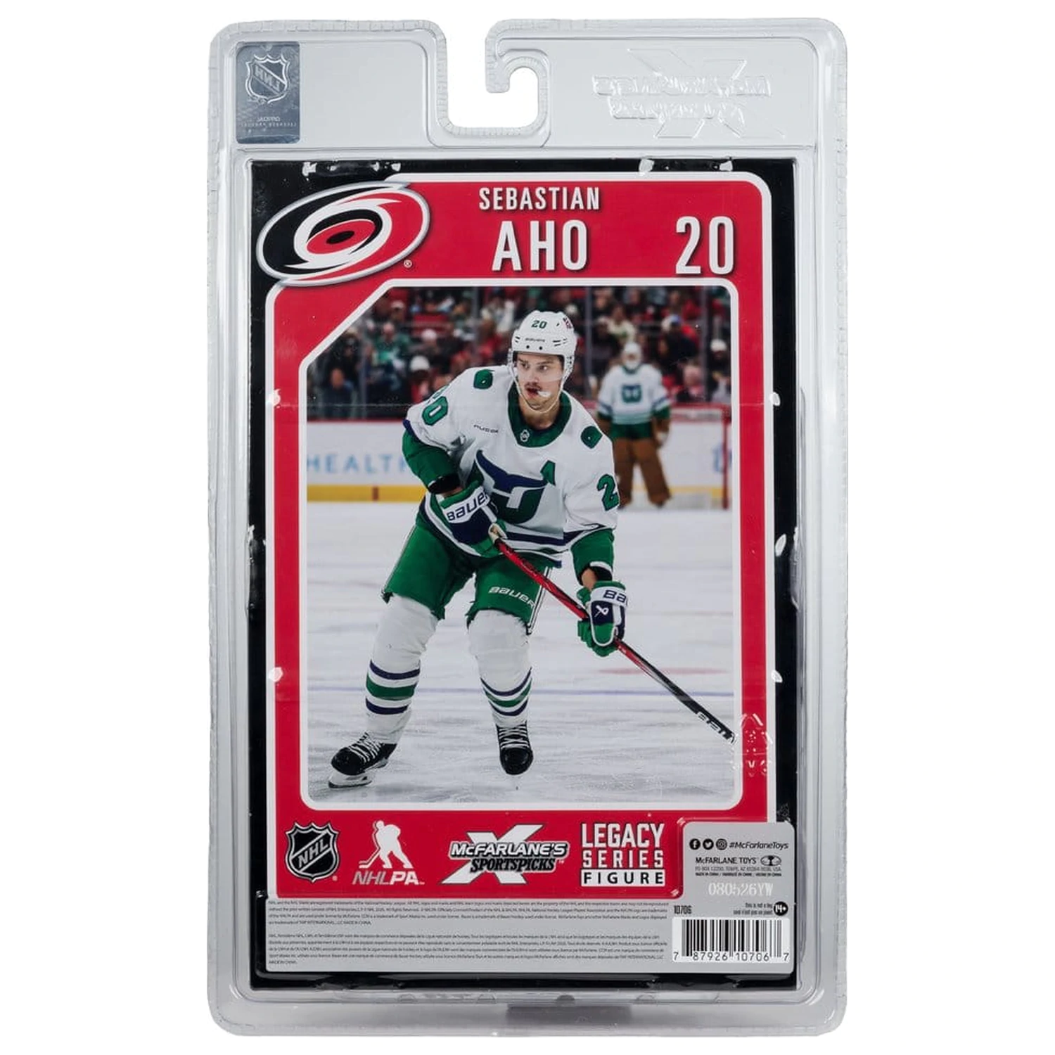 NHL McFarlane SportsPicks figurka Sebastian Aho (Hartford Whalers Retro) 18 cm fotografii produktu
