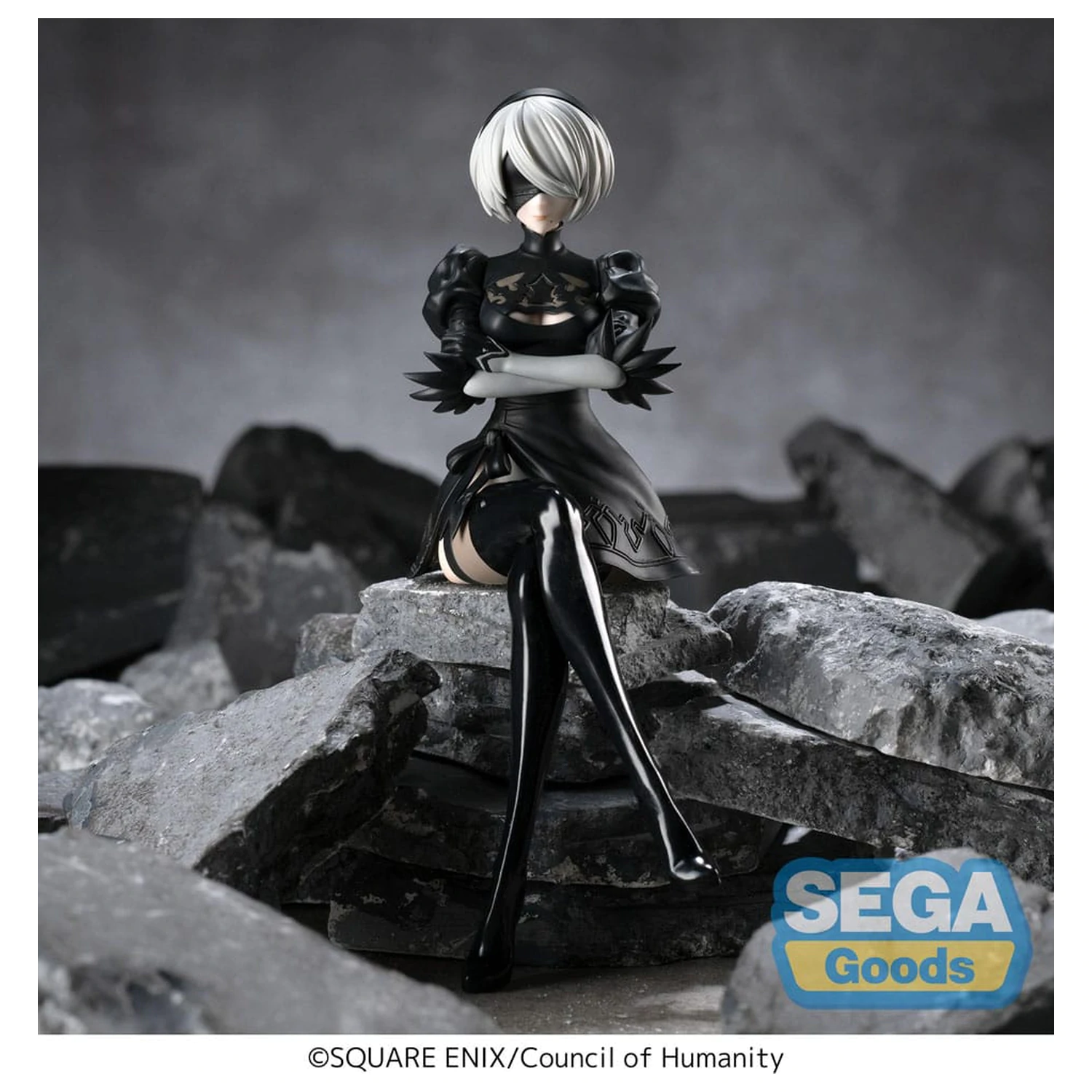 NieR:Automata Ver1.1a PM Perching PVC Soška 2B 13 cm fotografii produktu