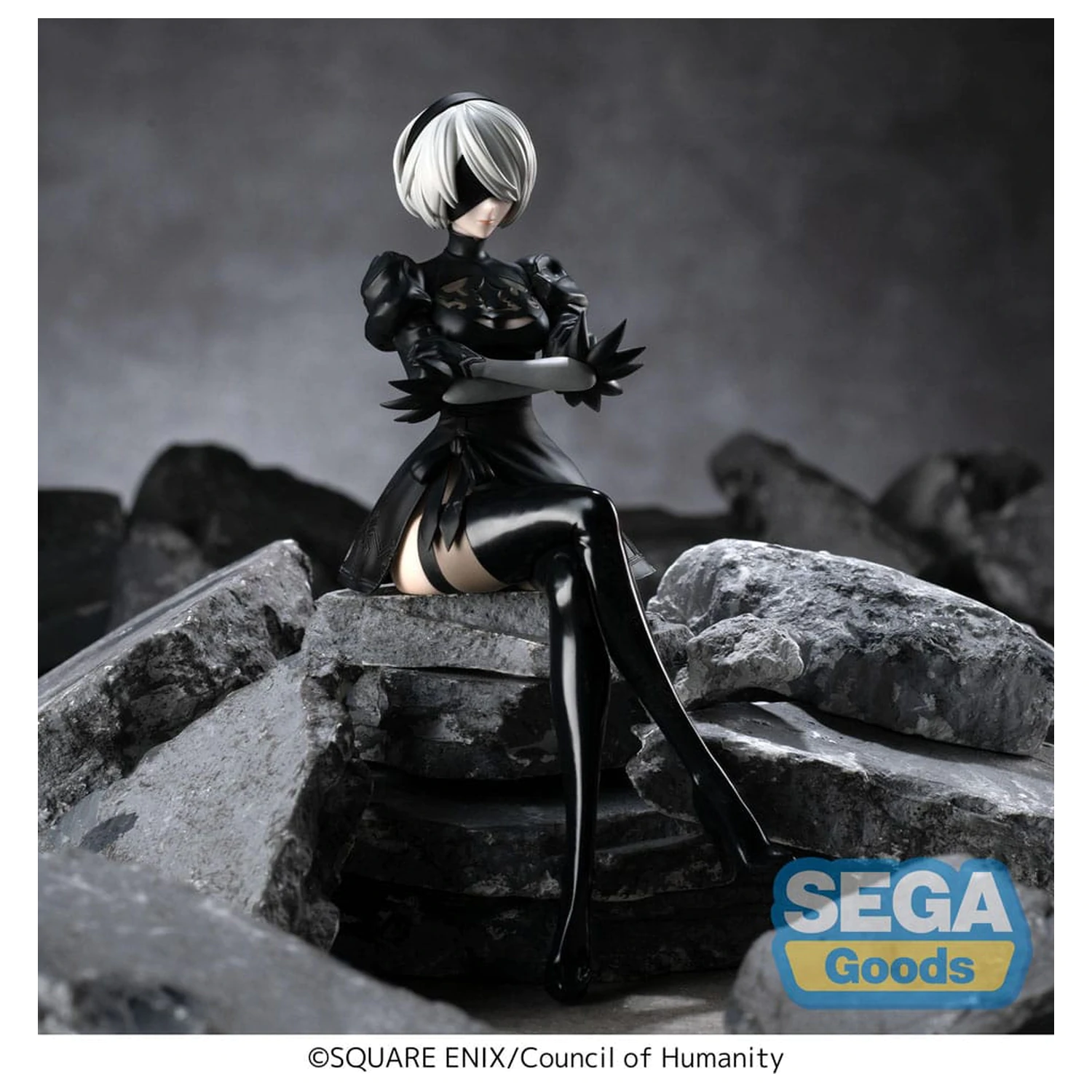 NieR:Automata Ver1.1a PM Perching PVC Soška 2B 13 cm fotografii produktu