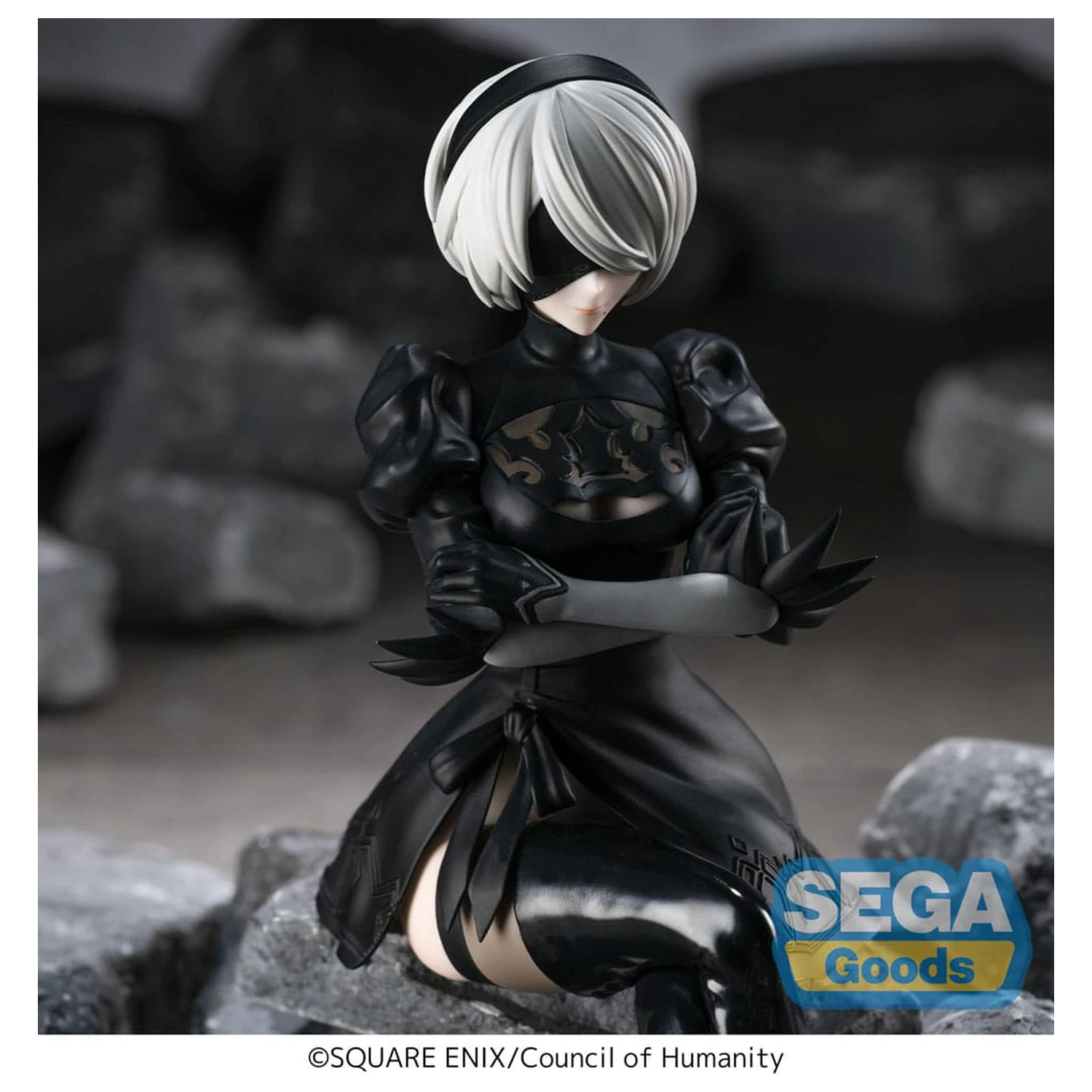 NieR:Automata Ver1.1a PM Perching PVC Soška 2B 13 cm fotografii produktu