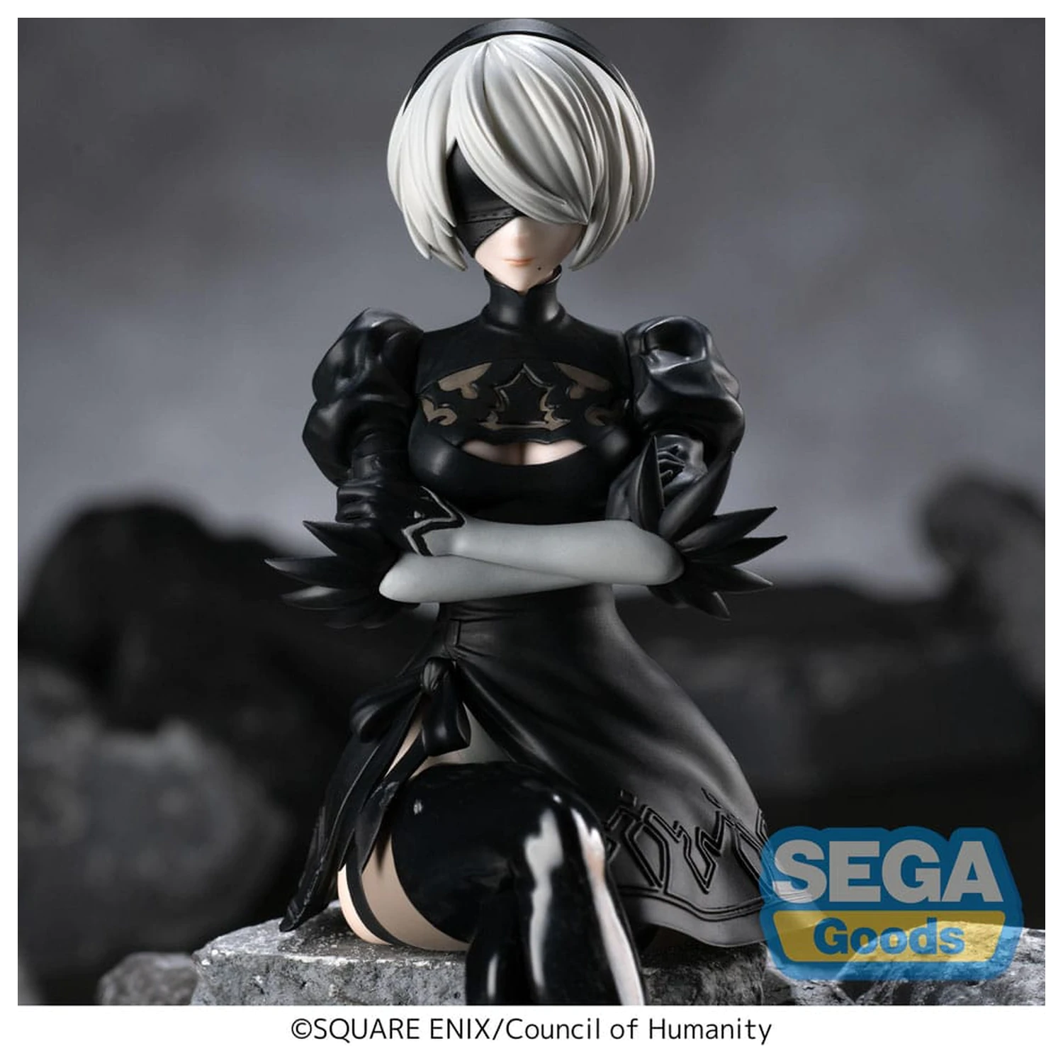 NieR:Automata Ver1.1a PM Perching PVC Soška 2B 13 cm fotografii produktu