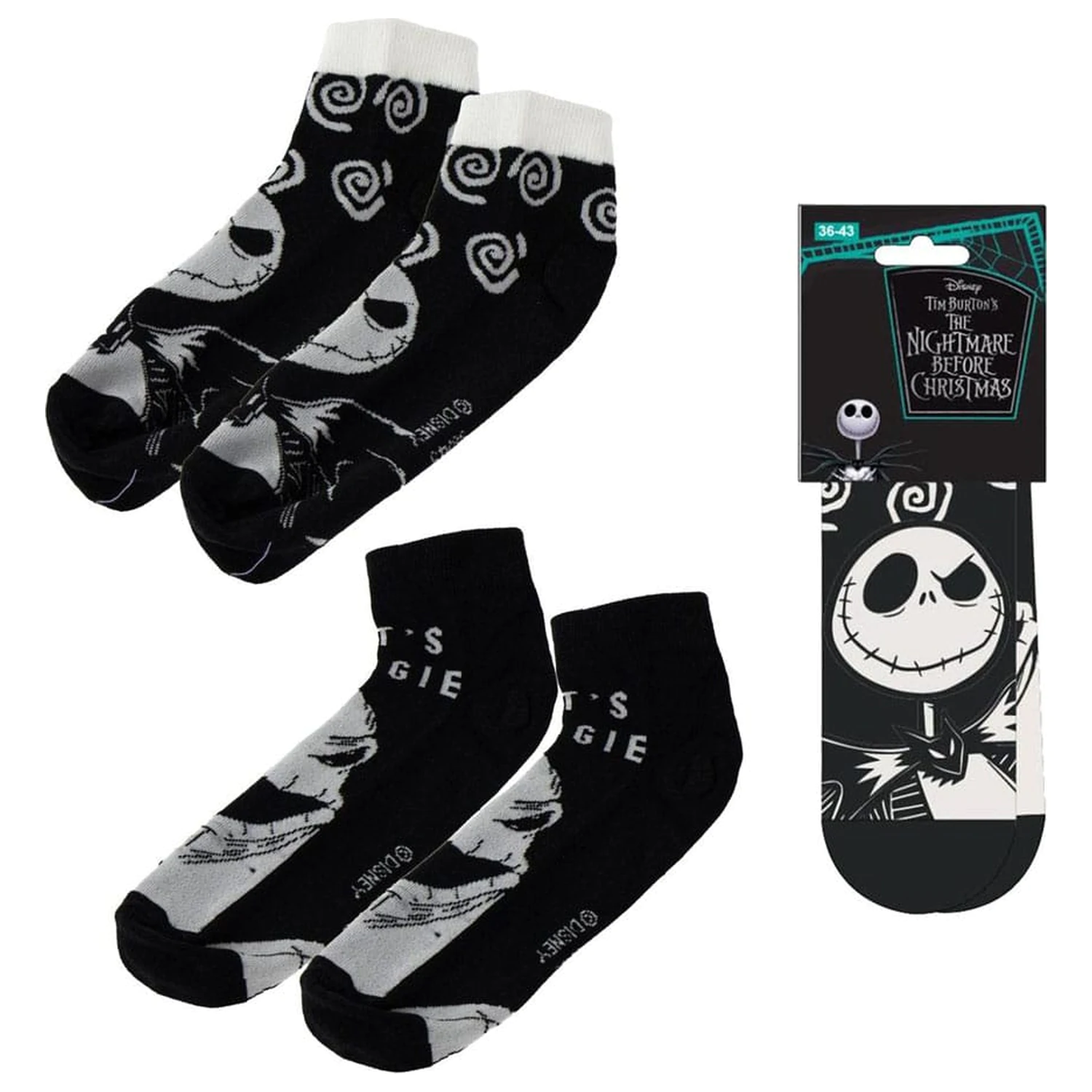 Nightmare before Christmas kotníkové ponožky 2 balení 36-43 fotografii produktu