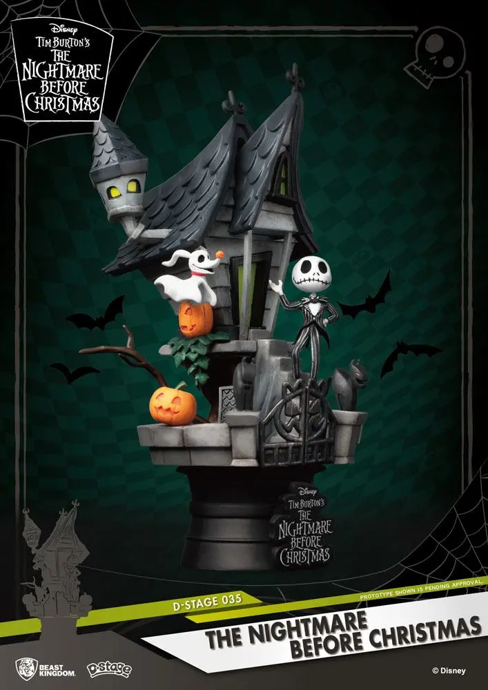 Nightmare before Christmas D-Stage PVC Diorama Jack's Haunted House 15 cm fotografii produktu