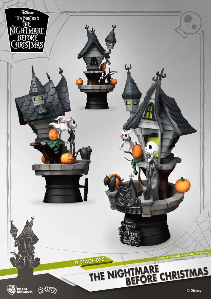 Nightmare before Christmas D-Stage PVC Diorama Jack's Haunted House 15 cm fotografii produktu