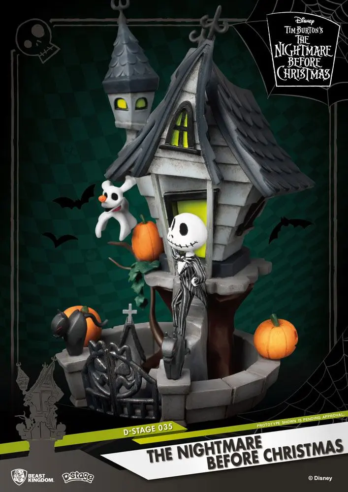 Nightmare before Christmas D-Stage PVC Diorama Jack's Haunted House 15 cm fotografii produktu