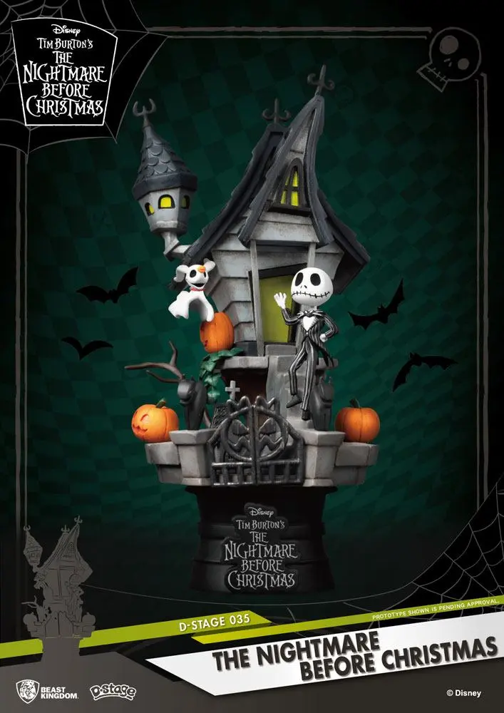 Nightmare before Christmas D-Stage PVC Diorama Jack's Haunted House 15 cm fotografii produktu