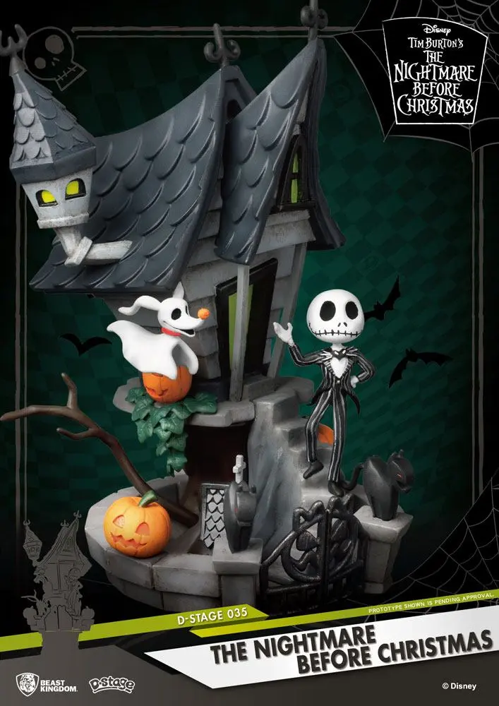 Nightmare before Christmas D-Stage PVC Diorama Jack's Haunted House 15 cm fotografii produktu