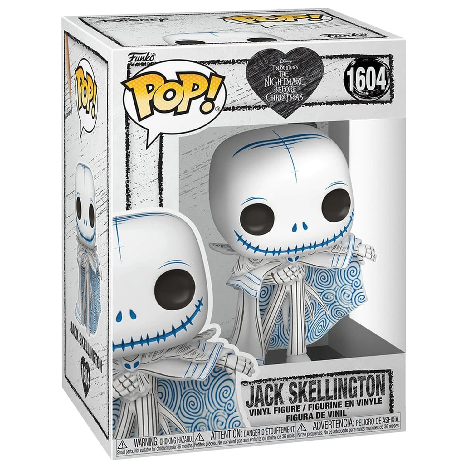 Nightmare before Christmas Funko POP! Disney vinylová figurka Valentine's Day 2027 Jack(Sketched) 9 cm fotografii produktu