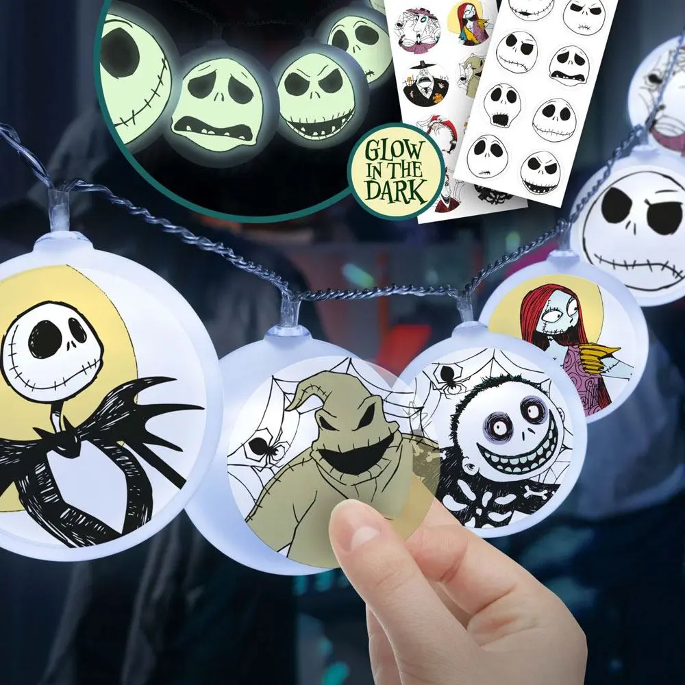 Světelný řetěz Nightmare Before Christmas s nálepkou fotografii produktu