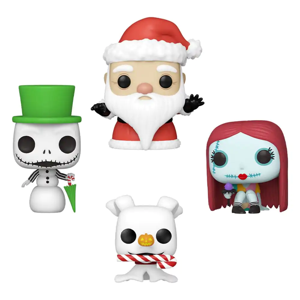 Nightmare before Christmas Pocket POP! Vinylová figurka 4-Pack Strom Vánoční 4 cm fotografii produktu