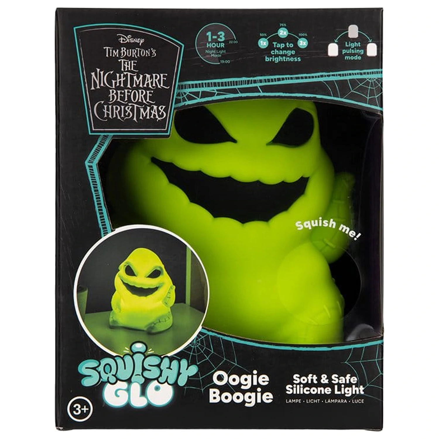 Nightmare Before Christmas SquishyGlo Silicon Light Oogie Boogie 16 cm fotografii produktu