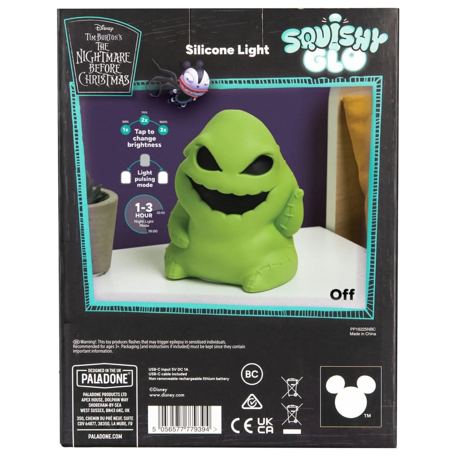 Nightmare Before Christmas SquishyGlo Silicon Light Oogie Boogie 16 cm fotografii produktu
