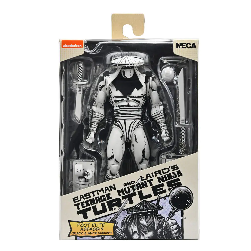 Ninja Turtles Teenage Mutant Foot Elite Assassin Black & White figurka 18 cm fotografii produktu