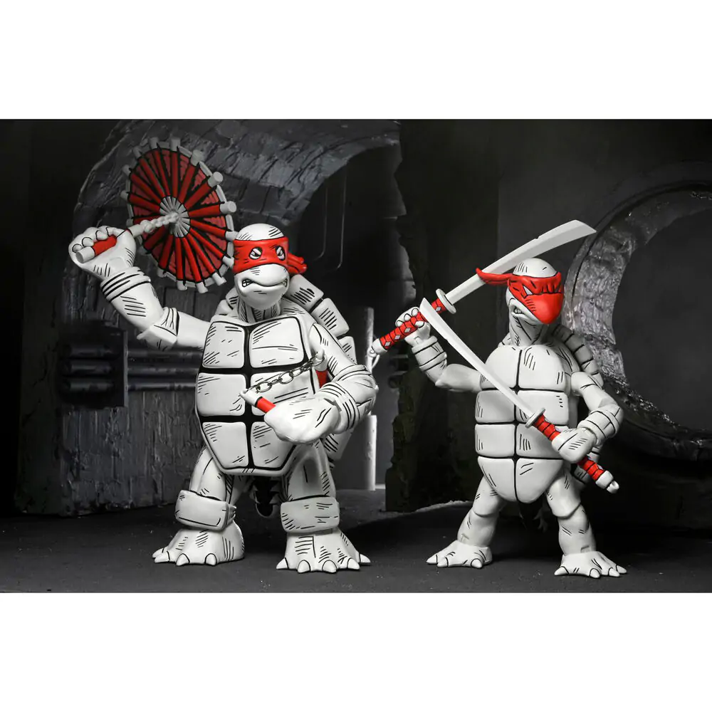 Ninja Turtles Teenage Mutant Ninja The Firts Turtles Černobílý balíček 2 figurky 18 cm fotografii produktu