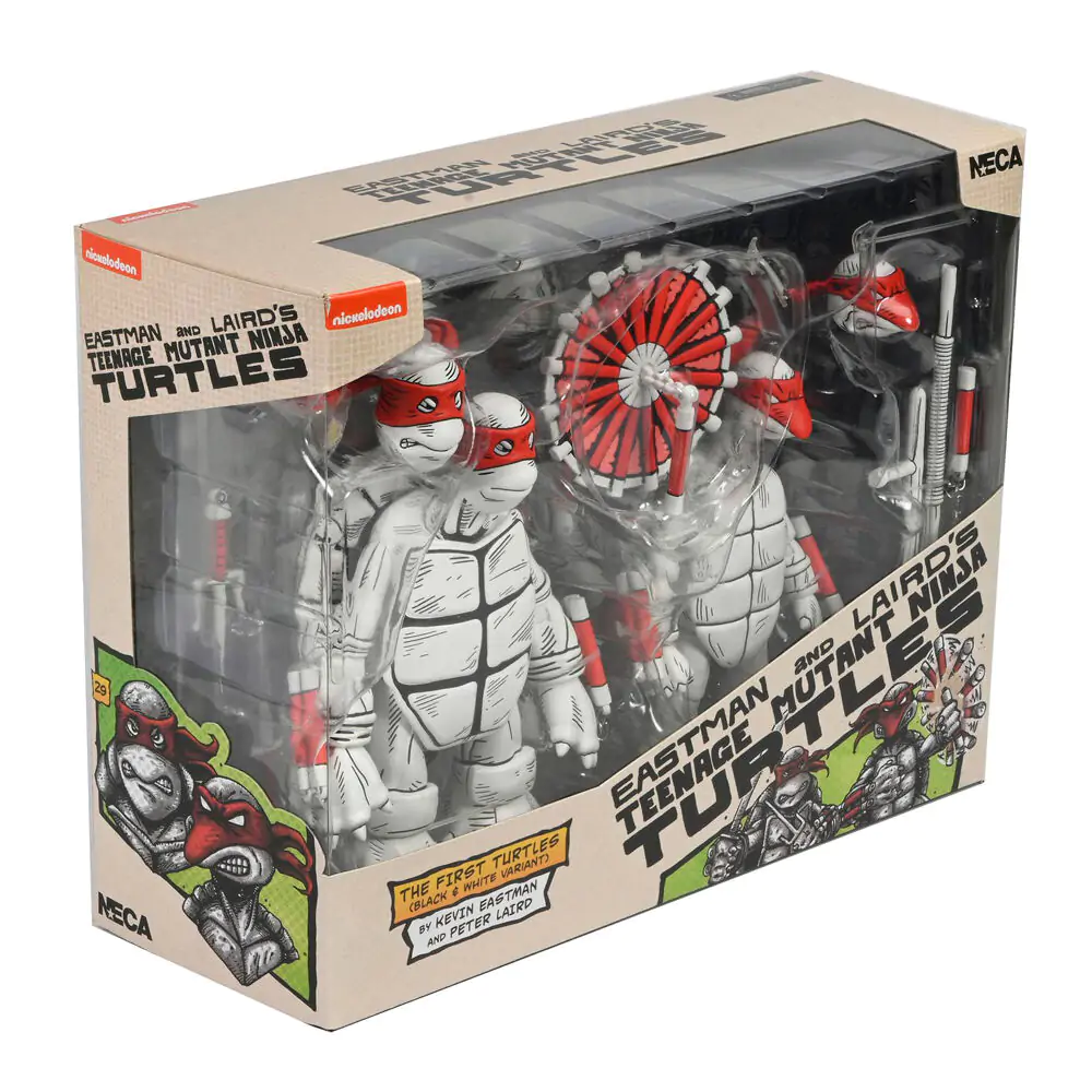 Ninja Turtles Teenage Mutant Ninja The Firts Turtles Černobílý balíček 2 figurky 18 cm fotografii produktu