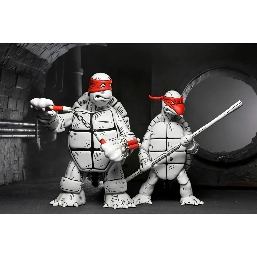 Ninja Turtles Teenage Mutant Ninja The Firts Turtles Černobílý balíček 2 figurky 18 cm fotografii produktu