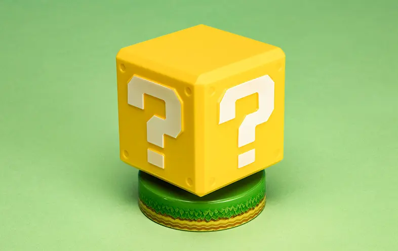 Super Mario 3D Světelný Blok Otazník 10 cm fotografii produktu