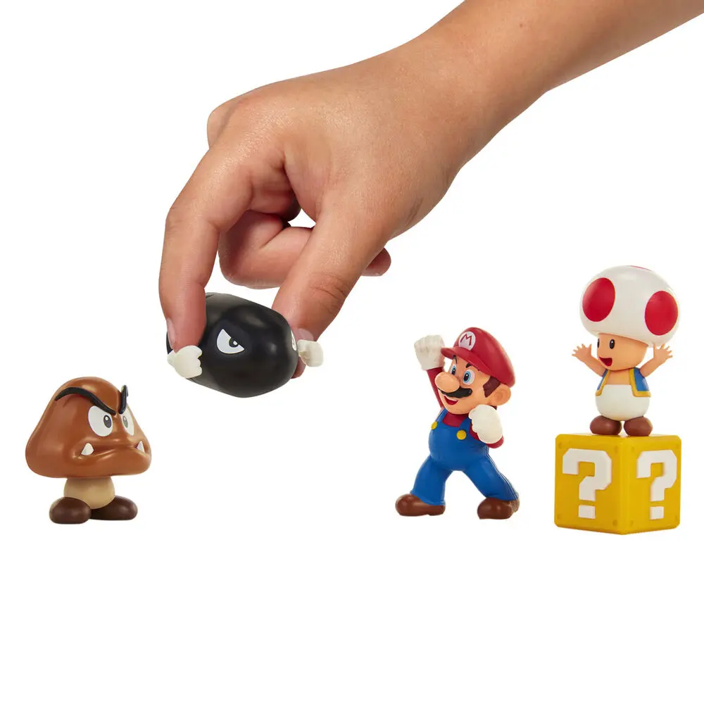 World of Nintendo Mini figurka 5-balení New Super Mario Bros. U Acorn Plains 6 cm fotografii produktu