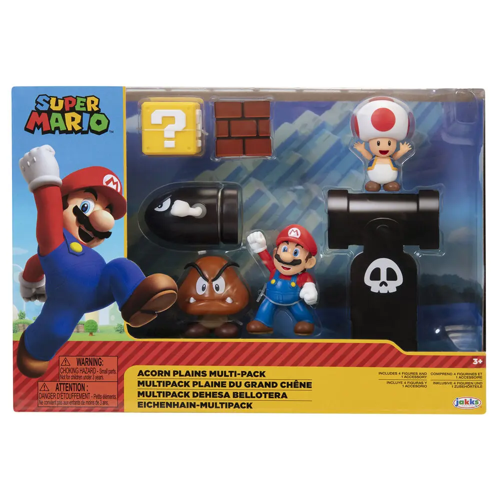 World of Nintendo Mini figurka 5-balení New Super Mario Bros. U Acorn Plains 6 cm fotografii produktu