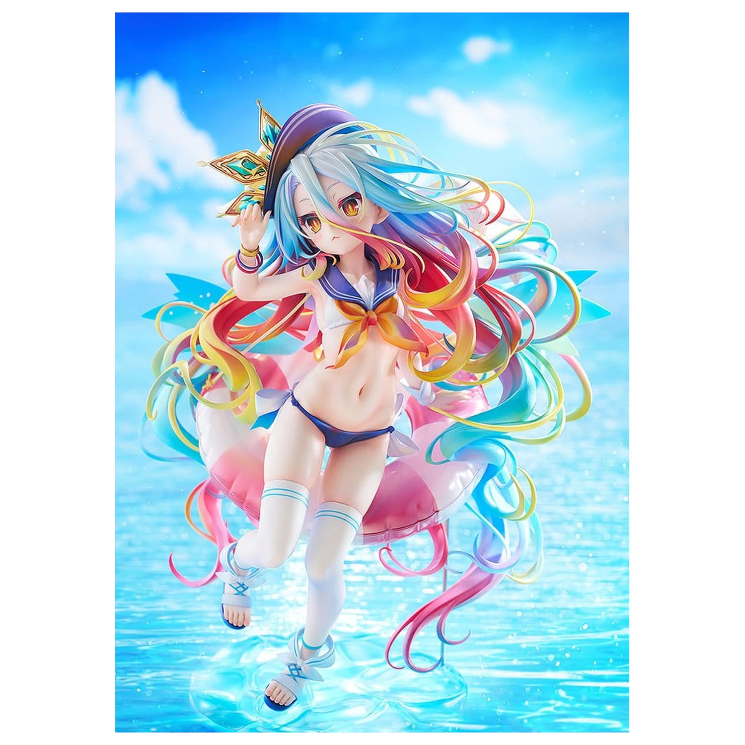 No Game No Life Soška 1/7 Shiro: Sailor-Style Swimsuit Ver. 24 cm fotografii produktu