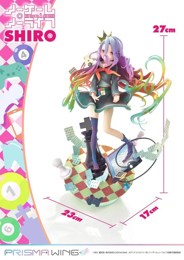 No Game No Life Prisma Wing PVC socha 1/7 Shiro 27 cm fotografii produktu