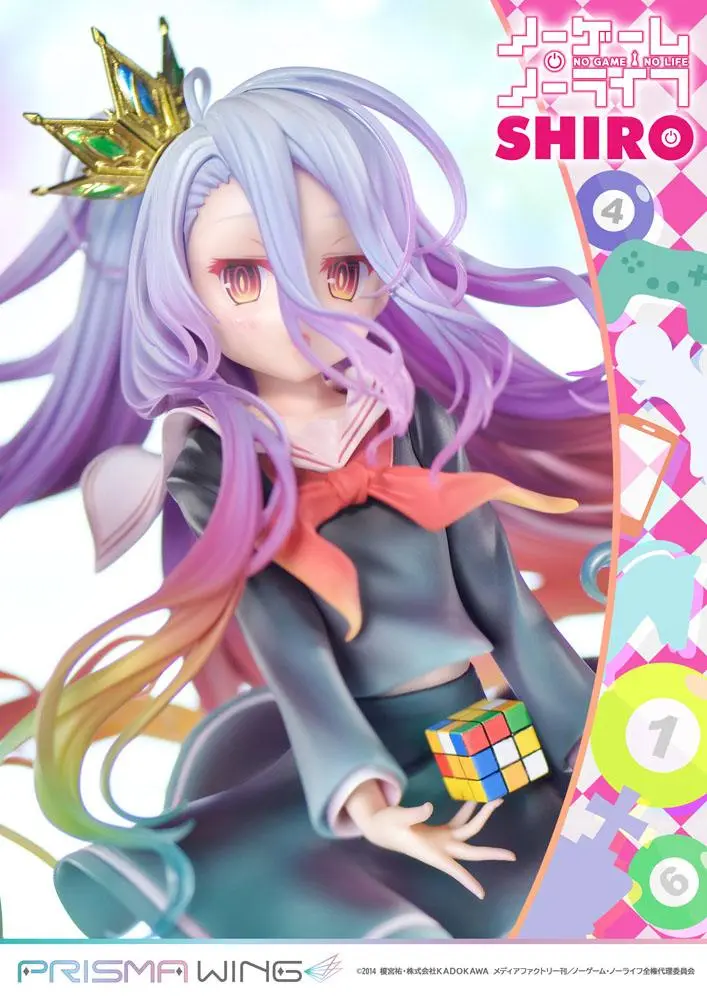 No Game No Life Prisma Wing PVC socha 1/7 Shiro 27 cm fotografii produktu