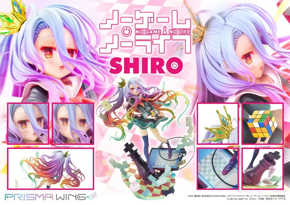 No Game No Life Prisma Wing PVC socha 1/7 Shiro 27 cm fotografii produktu