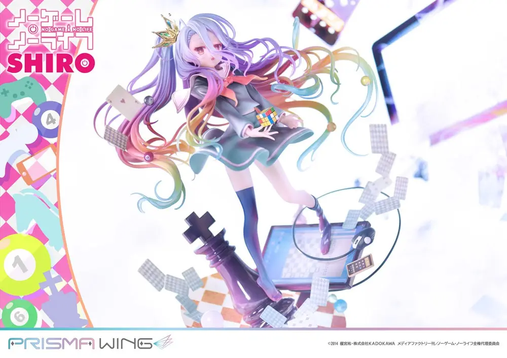 No Game No Life Prisma Wing PVC socha 1/7 Shiro 27 cm fotografii produktu