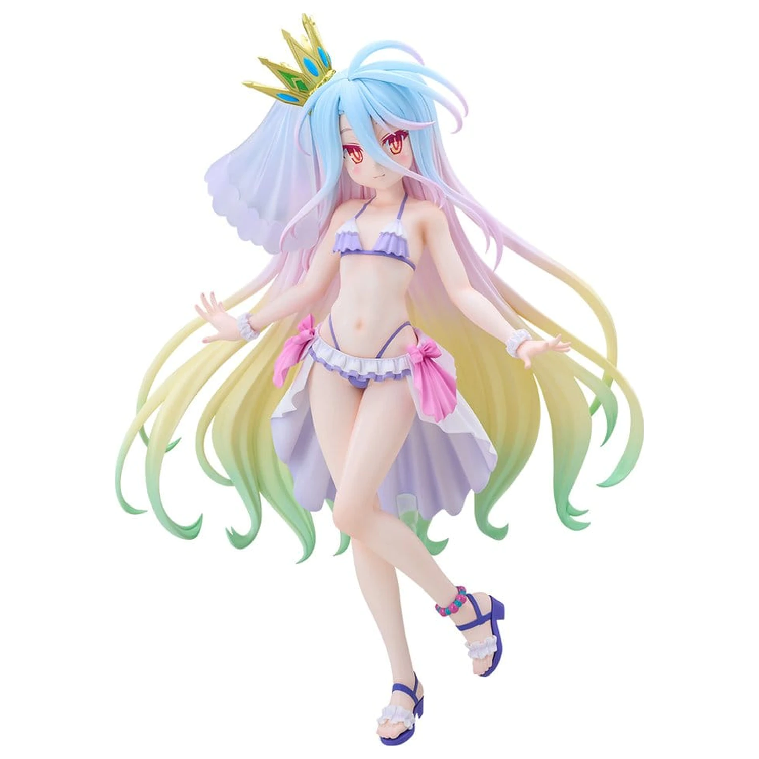 No Game No Life Tenitol Vysoká PVC figurka Shiro swimwear dress Ver. 29 cm fotografii produktu