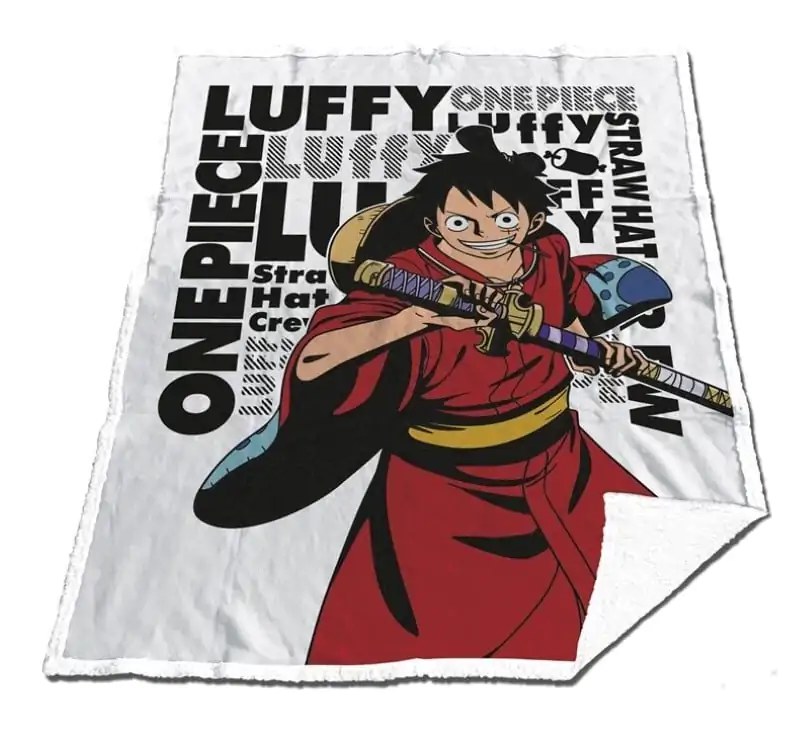 ONE PIECE Sherpa deka 130x170cm Luffy "Wano" fotografii produktu