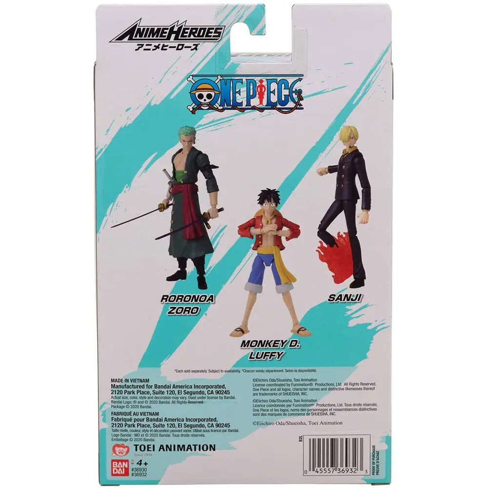 One Piece Anime Heroes Monkey Roronoa Zoro figurka 17cm fotografii produktu