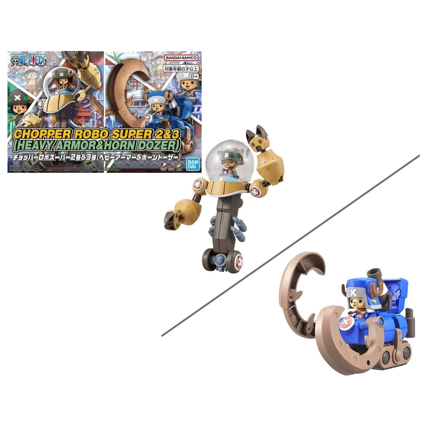 One Piece: Chopper Robo Super 2&3 Těžké brnění & Rohový Dozer - Modelová stavebnice fotografii produktu