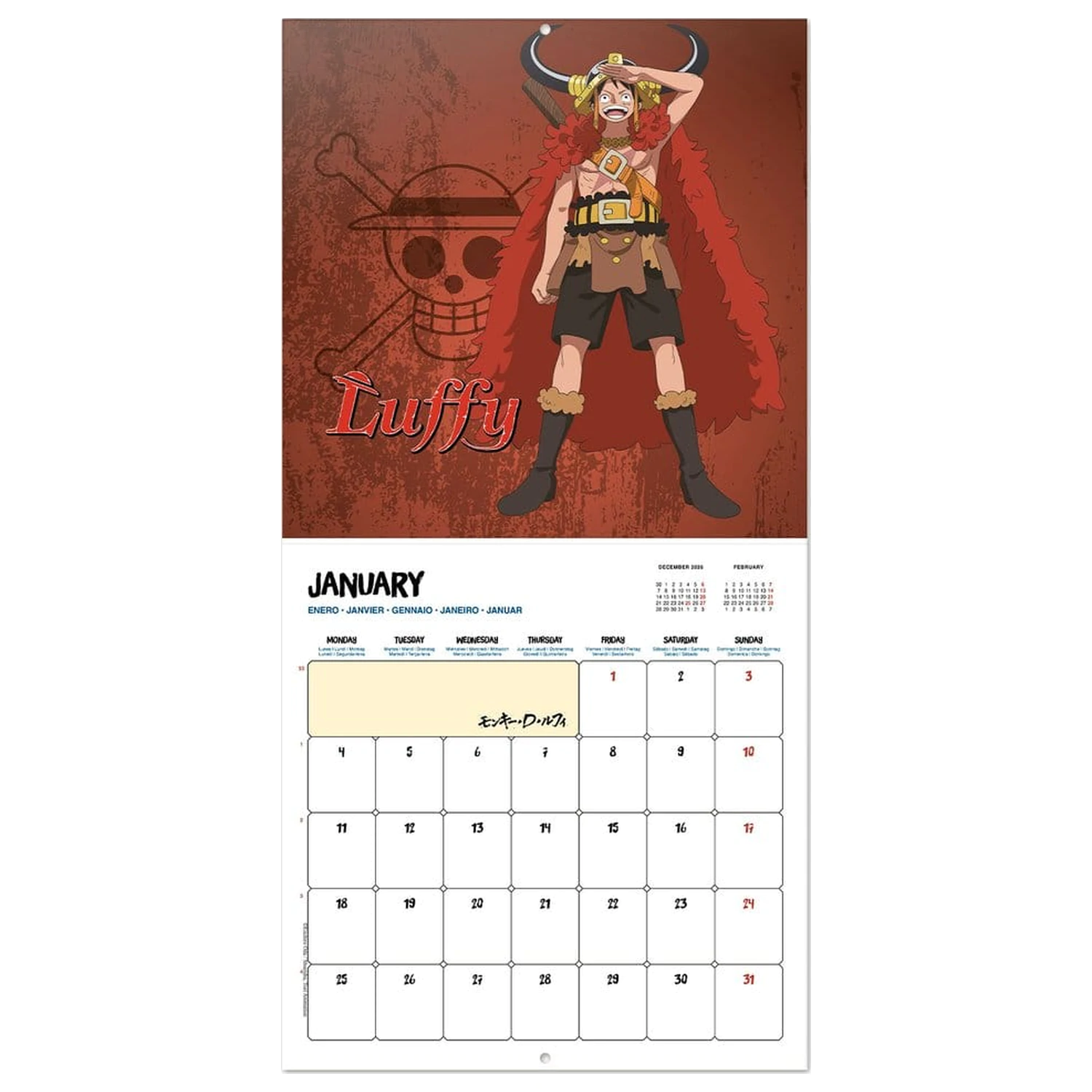 One Piece Nástěnný kalendář 2027 30 x 30 cm fotografii produktu