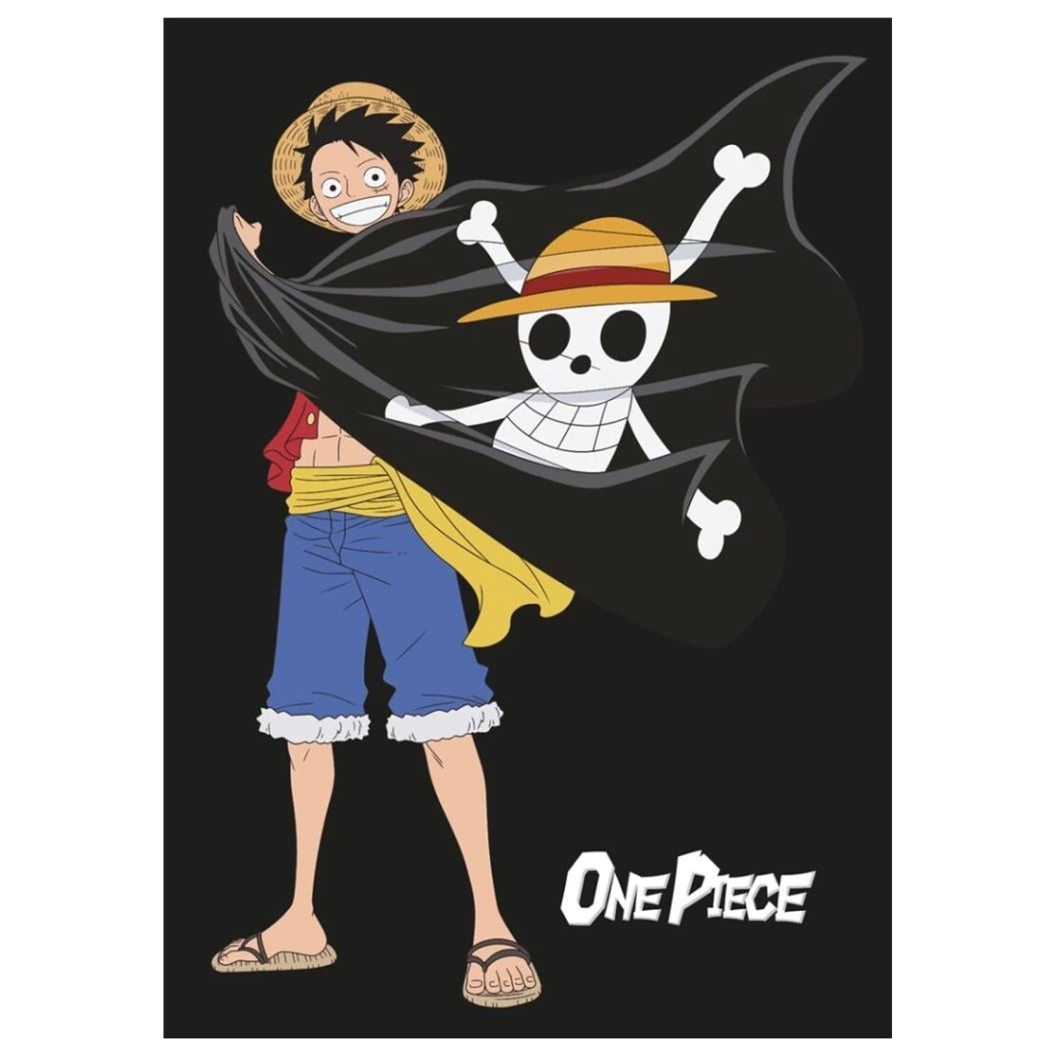 One Piece flanelová deka 110x150cm Luffy fotografii produktu