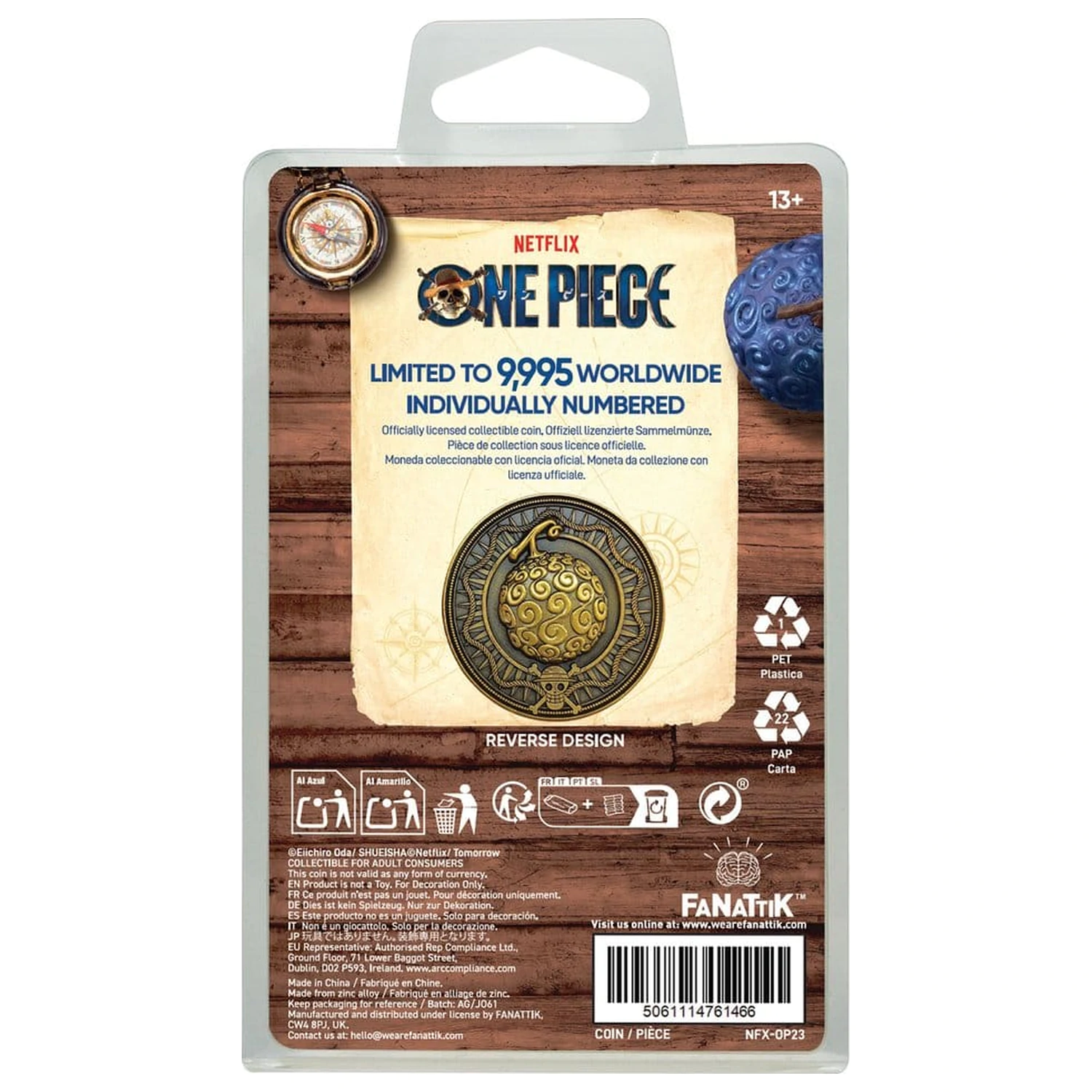 One Piece Sběratelská mince Gum Gum Coin Limited Edition 4 cm fotografii produktu