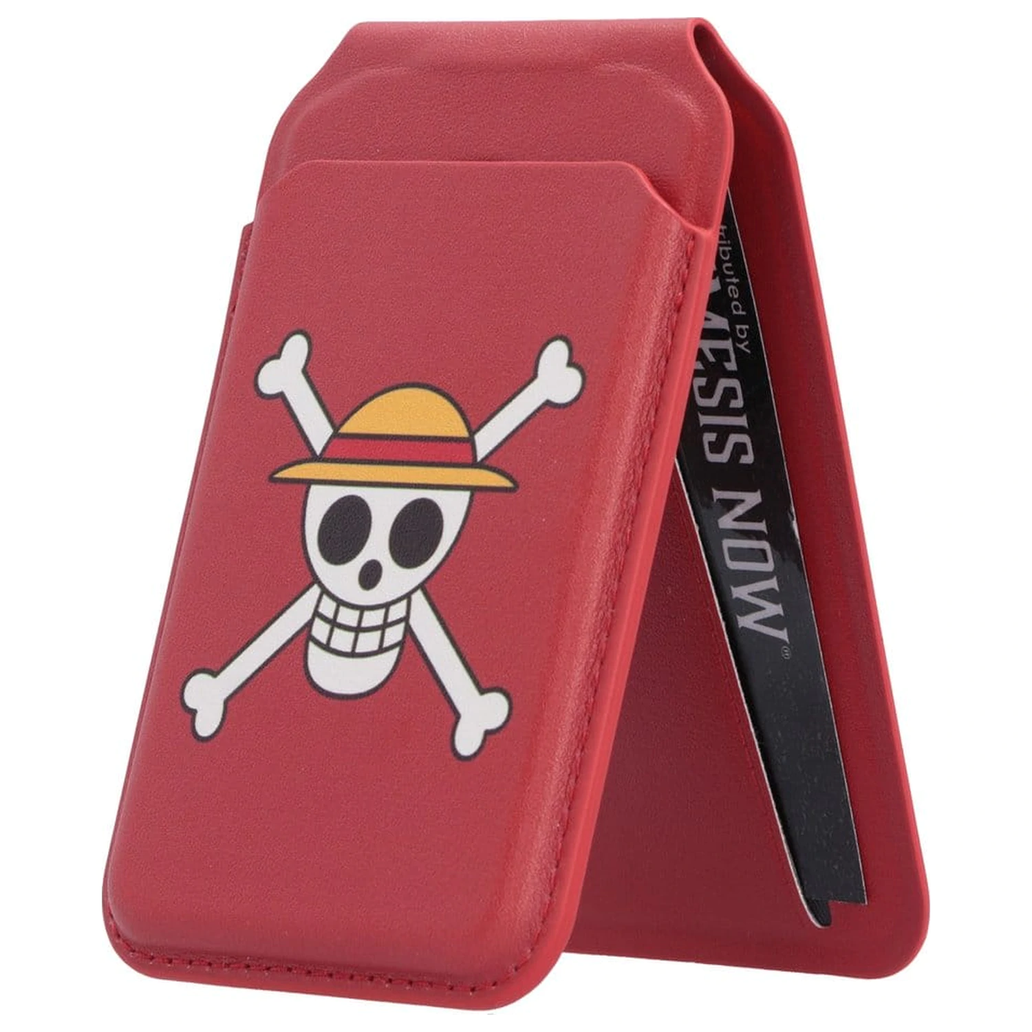 One Piece držák na karty Luffy Jolly Roger (červený) 10 cm fotografii produktu