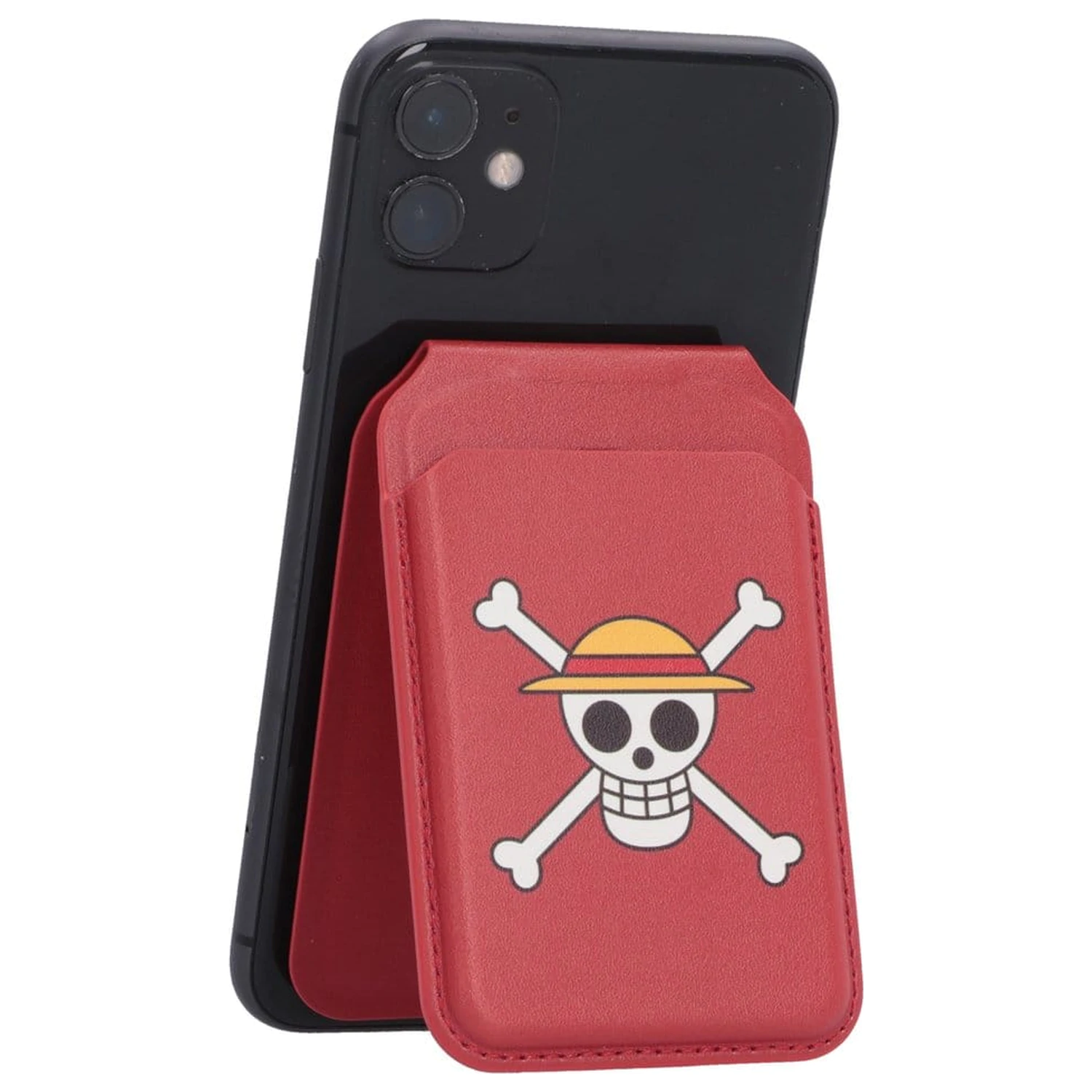 One Piece držák na karty Luffy Jolly Roger (červený) 10 cm fotografii produktu