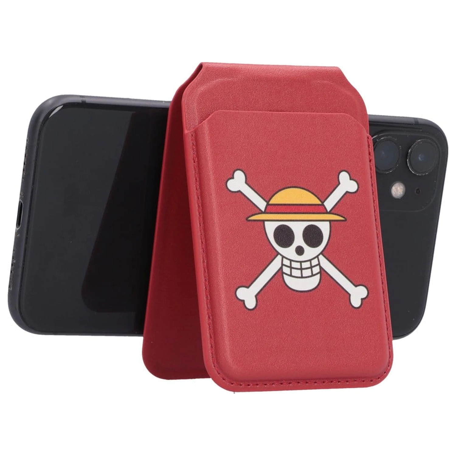 One Piece držák na karty Luffy Jolly Roger (červený) 10 cm fotografii produktu