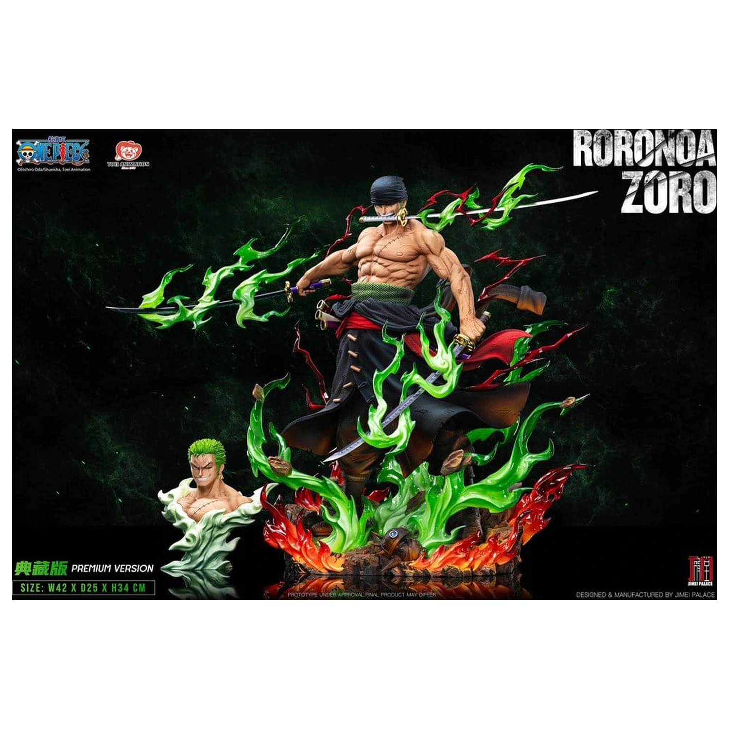 One Piece Legendary Straw Hat Crew Series Socha Roronoa Zoro (Premium Version) 34 cm fotografii produktu