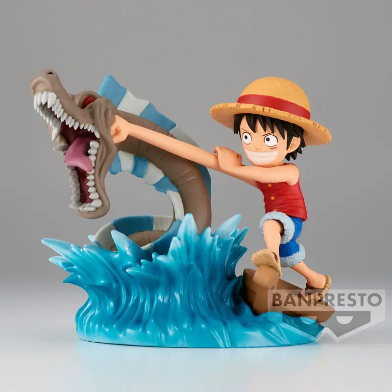 One Piece Log Stories PVC soška Monkey D. Luffy vs Místní Mořská Příšera 7 cm fotografii produktu