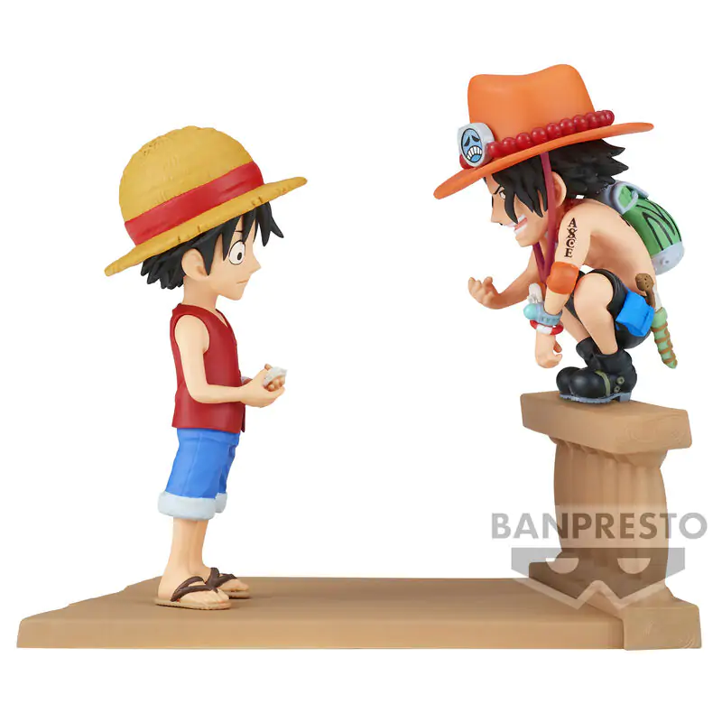 Sběratelská figurka One Piece Monkey D Luffy & Portgas D Ace World Collectable Log Stories 8 cm fotografii produktu