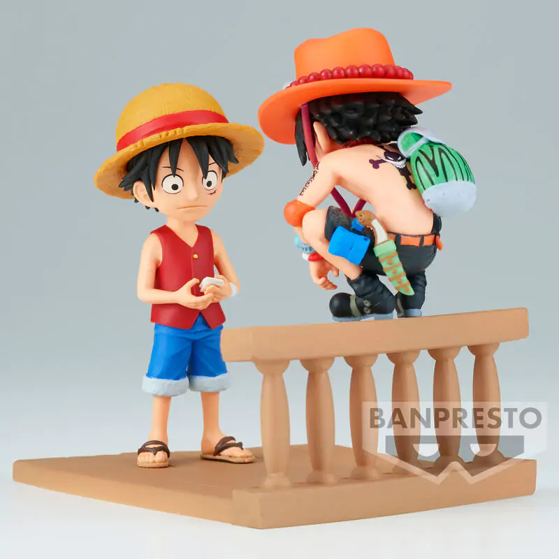 Sběratelská figurka One Piece Monkey D Luffy & Portgas D Ace World Collectable Log Stories 8 cm fotografii produktu