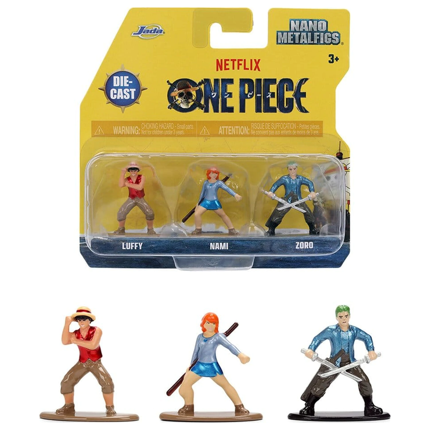 One Piece Nano Metalfigs Mini figurky, balení 3 kusů fotografii produktu