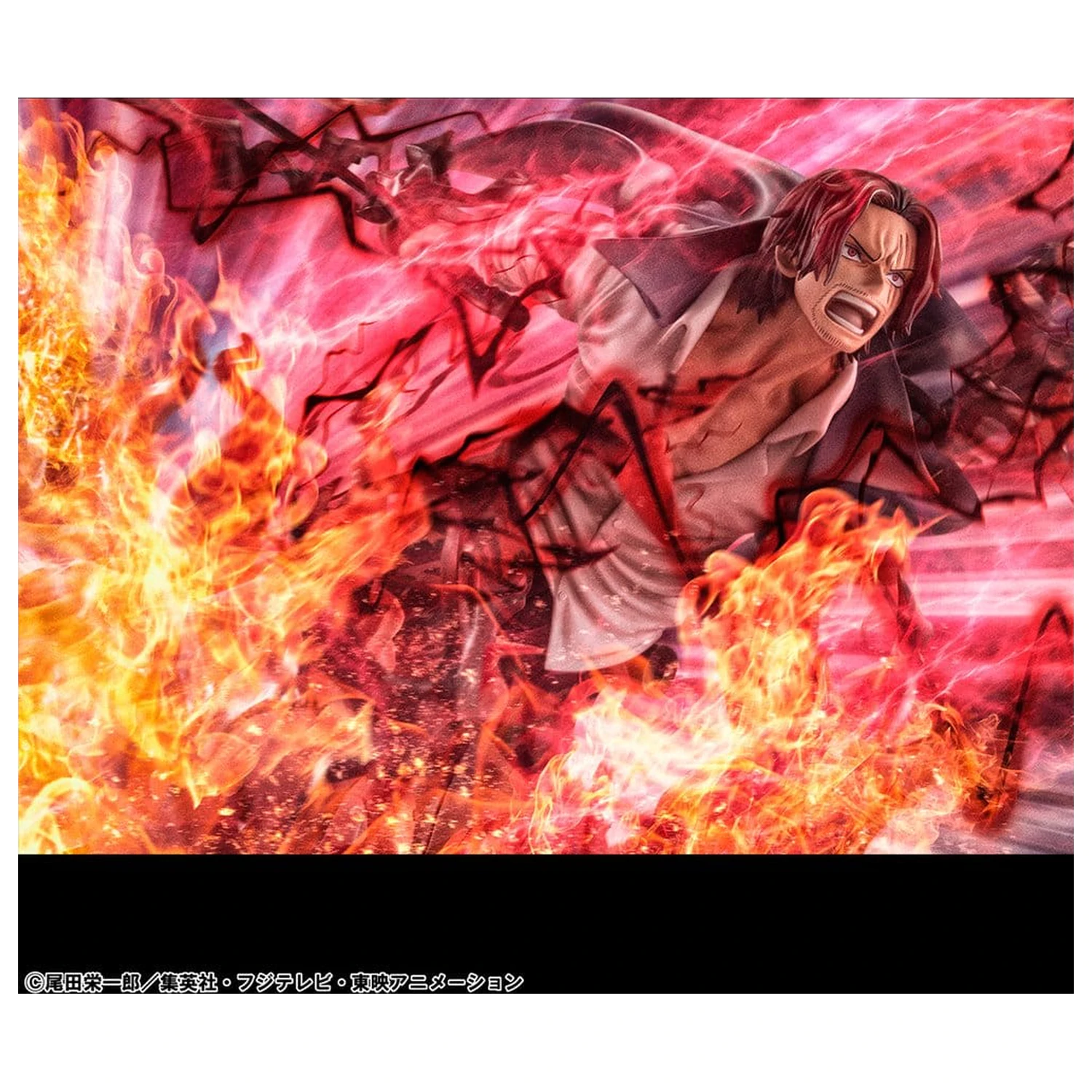 One Piece P.O.P SA-MAXIMUM PVC Socha Leader of Red Hair Pirates Red-Haired Shanks Kamusari 25 cm fotografii produktu