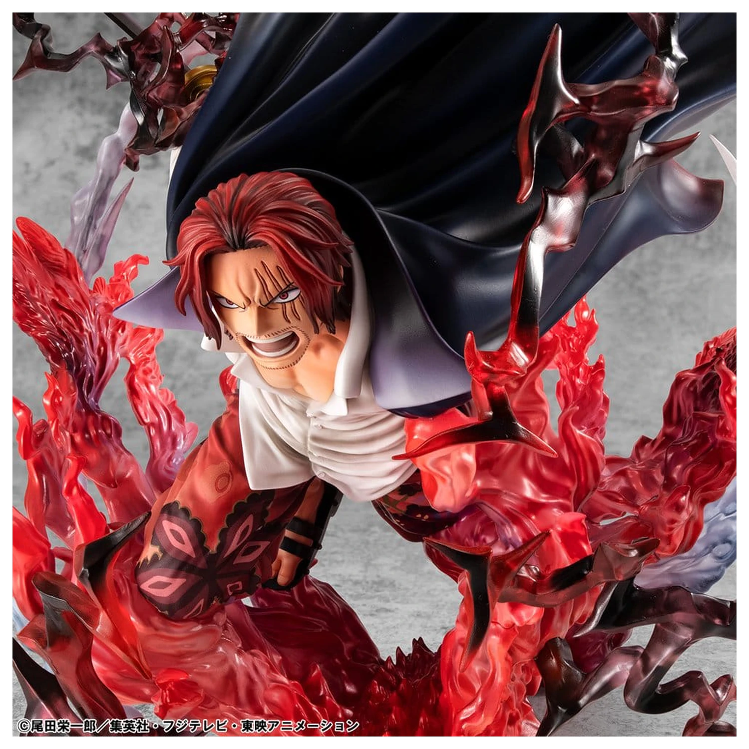 One Piece P.O.P SA-MAXIMUM PVC Socha Leader of Red Hair Pirates Red-Haired Shanks Kamusari 25 cm fotografii produktu