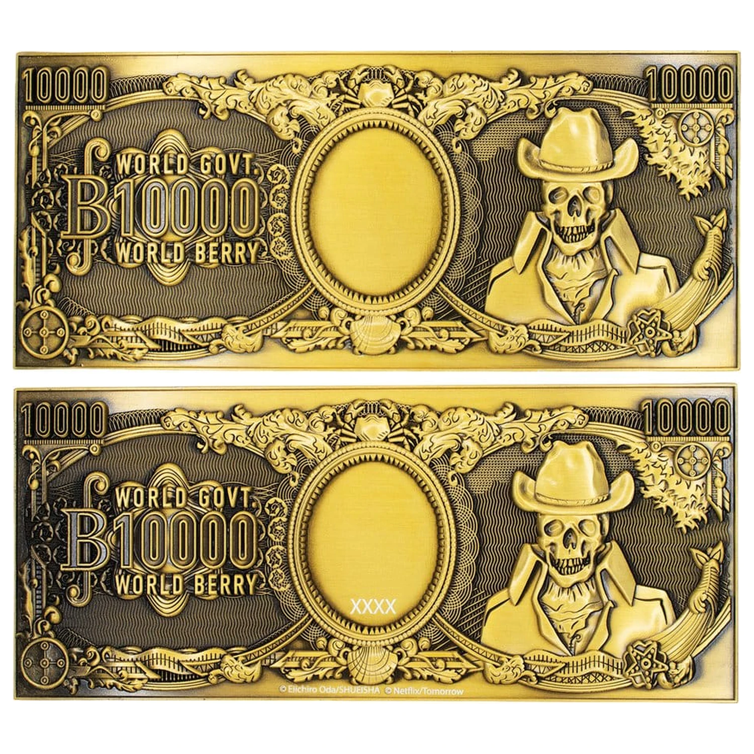 One Piece Replika 10 000 World Berry Kovová bankovka 6 x 15 cm fotografii produktu