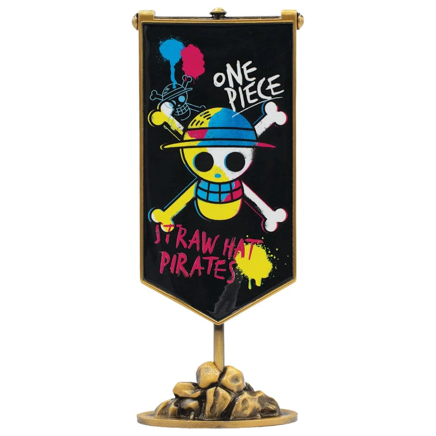 One Piece replika kovového banneru Straw Hat Pirates 11 x 6 cm fotografii produktu